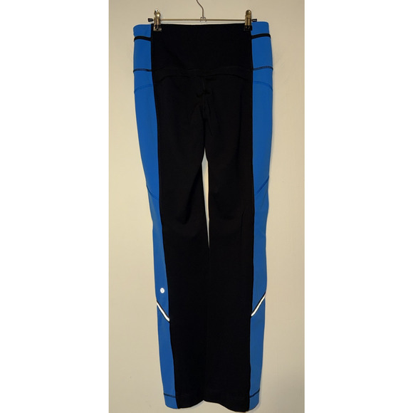 Lululemon Run Ice Queen Flare Pants 8 Beaming Blue Brushed Power Luxtreme Yoga - Picture 3 of 6